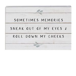 White 'Sometimes Memories' Wood Wall Art